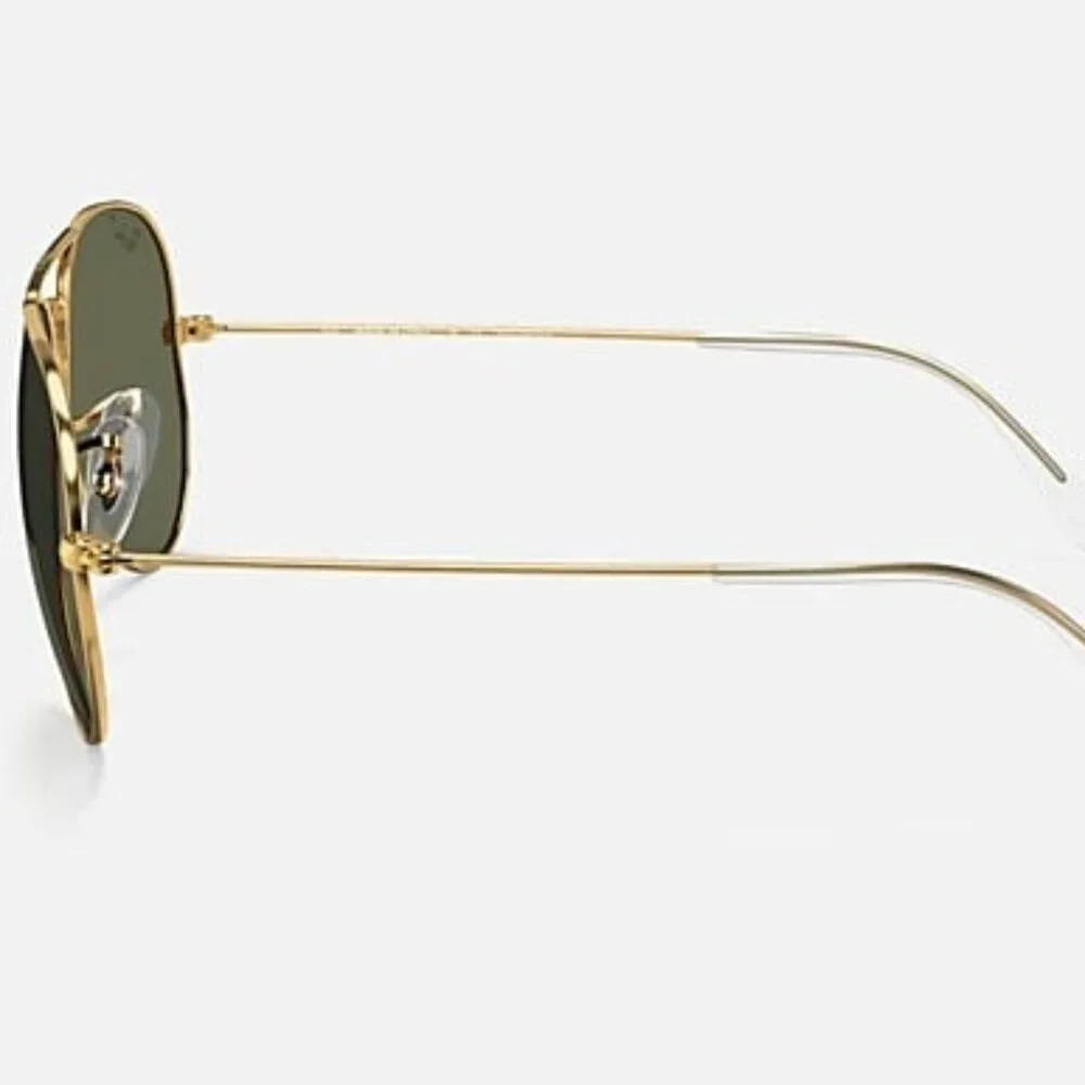 Ray-Ban RB3025 Aviator Sunglasses – Arista Gold Frame, G-15 Green Lenses